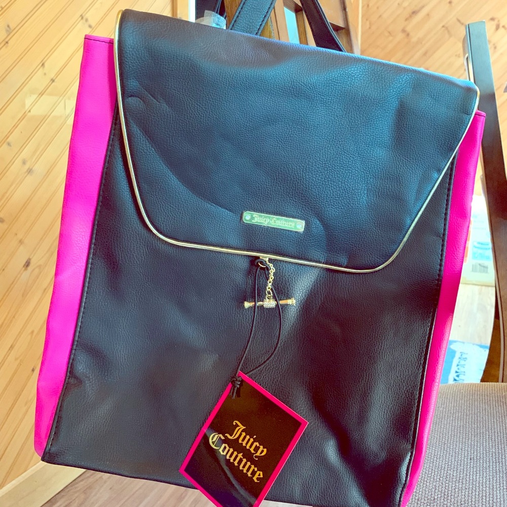 Juicy Couture mini backpack style shoulder bag.